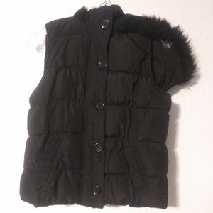 Arizona Jean Company women's size M black puffer hooded vest